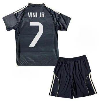 25-26 Mens/Kids New Activewear MCF Soccer #7 Vini Jr. Jerseys Fashion Sports T-Shirt Black