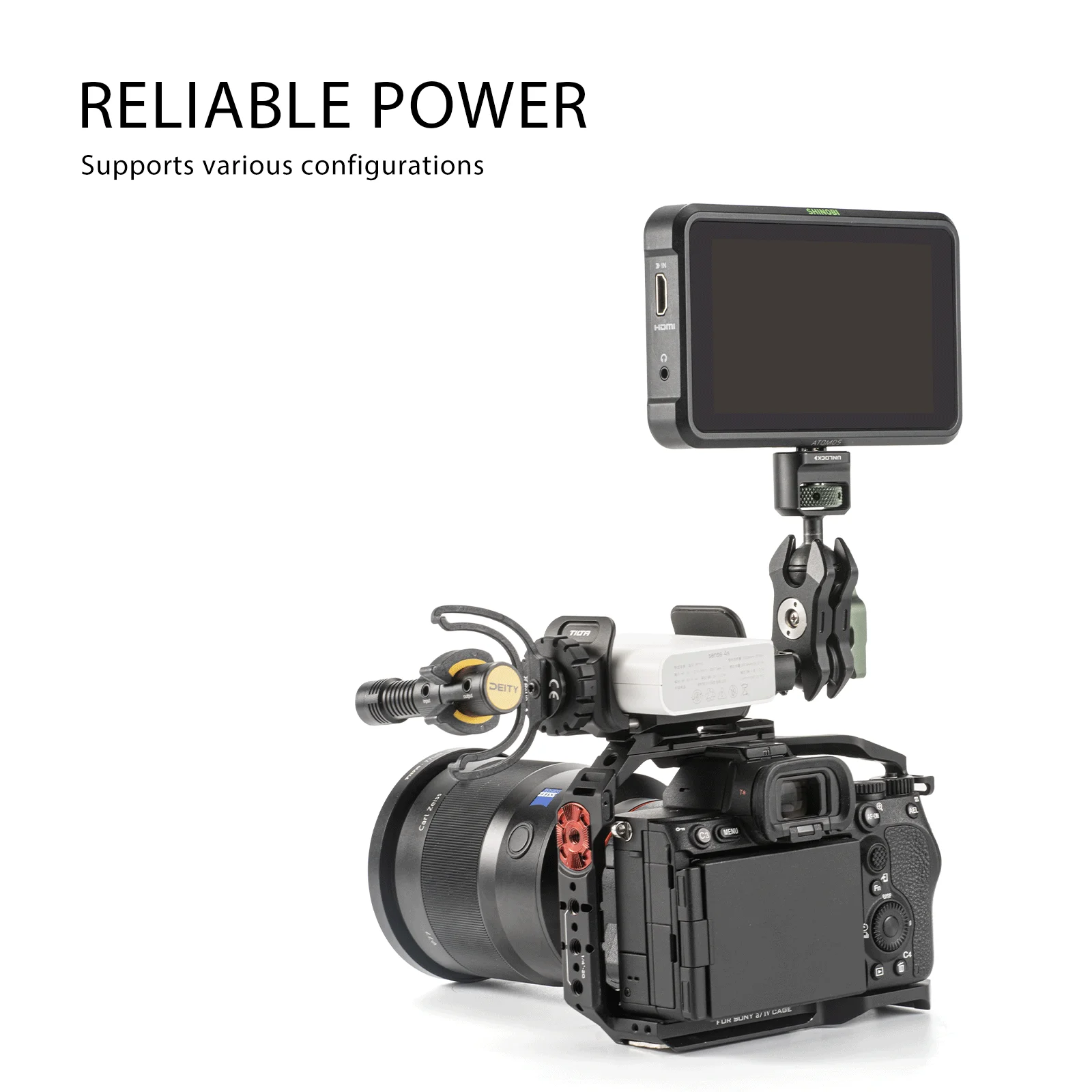 TILTA Universal Power Bank Halter TA-UPBH-B Schnellspanner Klemmhalterung für 58 mm-94 mm tragbare Stromversorgung, passend für DSLR-Kamera 1/4 Zoll – Detail 9