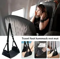 Airplane Footrest With Adjustable Strap, Portable Hammock Leg Rest, Perfect Travel Accessories 2
