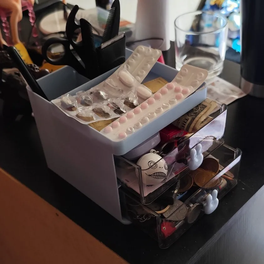 Organizador Mesa Coelho Porta Treco Caneta Gaveta/Maquiagem Escritório Multiuso - Neverdie Store photo review