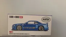 Kaido House X Mini GT Nissan GT-R R34 Kaido Works V2 Aero – 1/64 Scale Diecast Blue #158