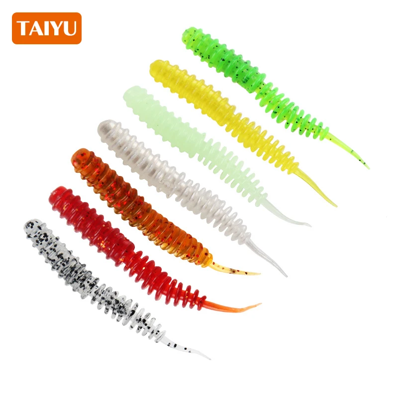 TAIYU tanta fishing lures 60mm 1.3g worm bait soft bait carp Fishing bass lure isca artificiais