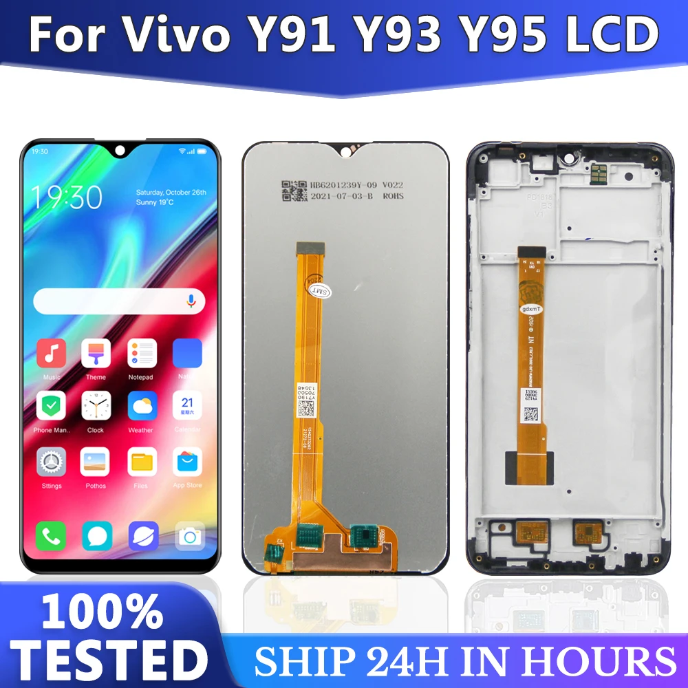 

6.22''Original For VIVO Y91 Y91i Y91c LCD Display Screen Touch Digitizer Assembly For VIVO Y93 Y93s Y93st Y95 With Frame Replace