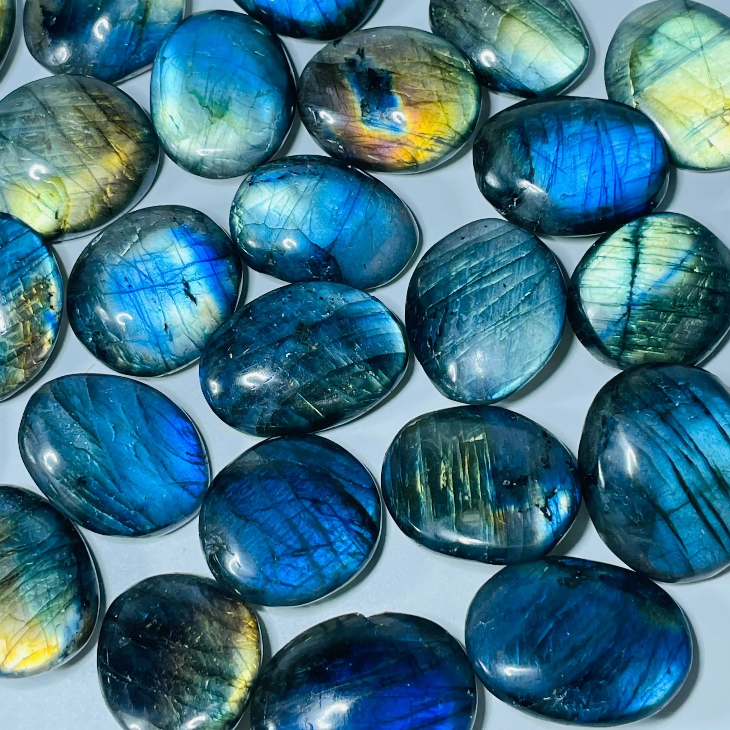 Vibrant Excellent Both-side Flashy Rainbow Labradorite Palm, with