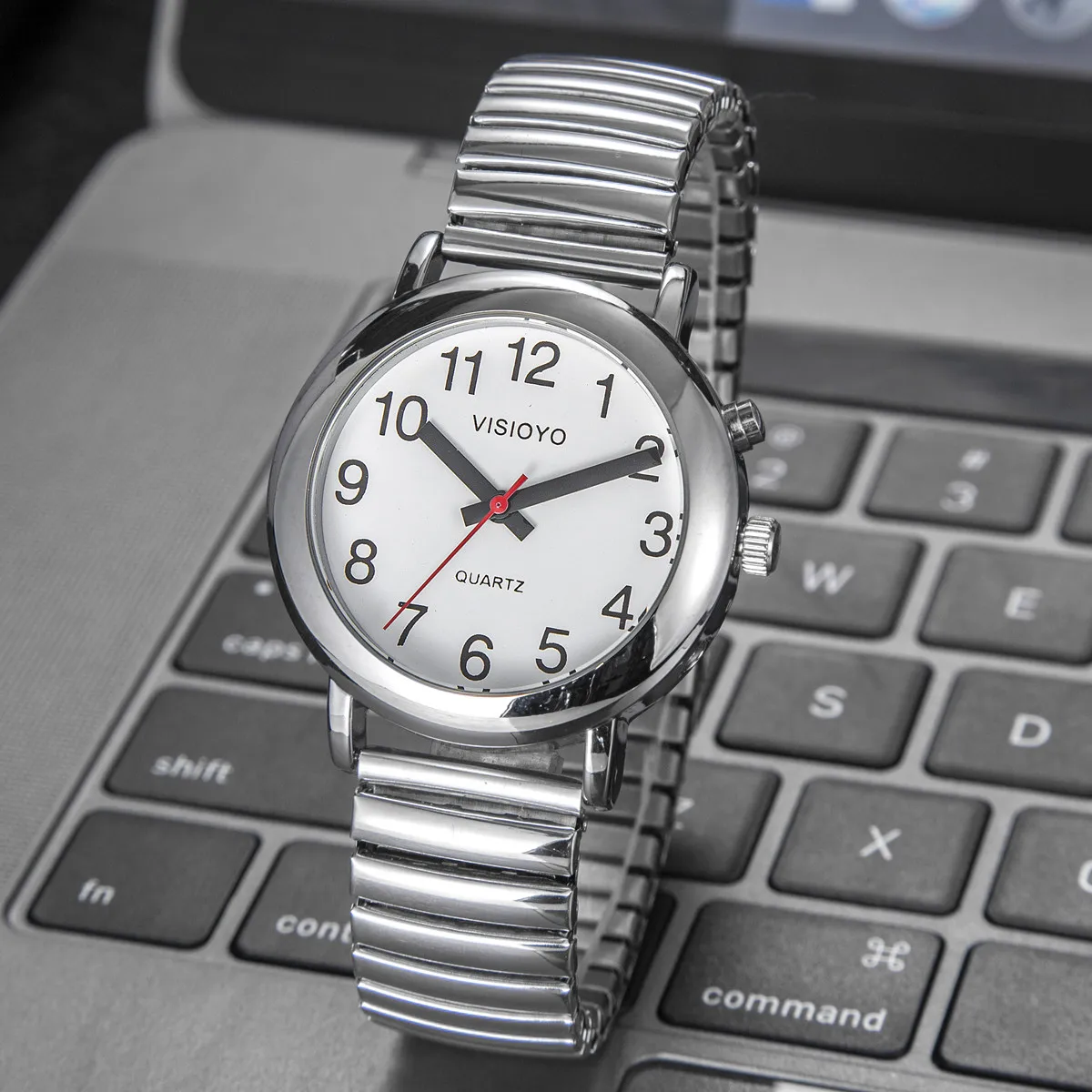 English Talking Watch Clock Watch for Blind Elderly Visually Impaired People 3