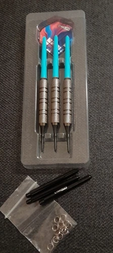 Fléchettes Soft Tip 16g Noir Cyan CYEELIFE + Tiges Ailettes Joints – Kit Complet photo review
