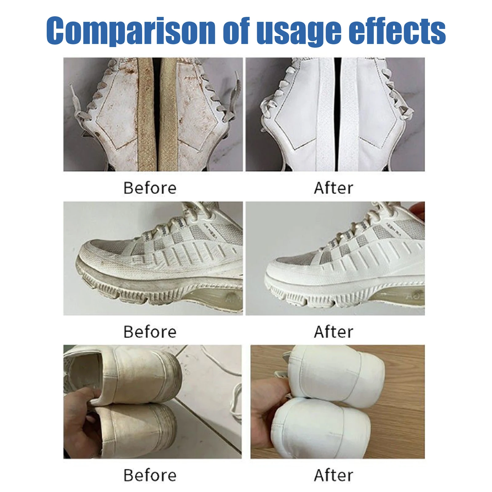 Jaysuing Multipurpose Cleaner Cream for Shoes Leather Sofa Stain Remove Decontamination Waterless Yellow Remover with Sponge