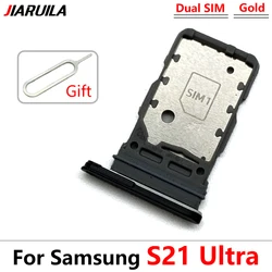 Universal Dual - Card Sim Tray Holder Replacement Adapter (S21 Ultra Black)