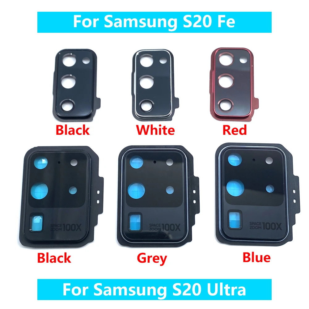 

20Pcs/lot, Original New For Samsung Galaxy S20 Ultra / S20 Fe Back Rear Camera Glass Lens Circle Cover With Adhensive