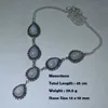 Genuine Moonstone Sodalite Blue Topaz Moss Agate Jasper Citrine Necklace Pendant 2