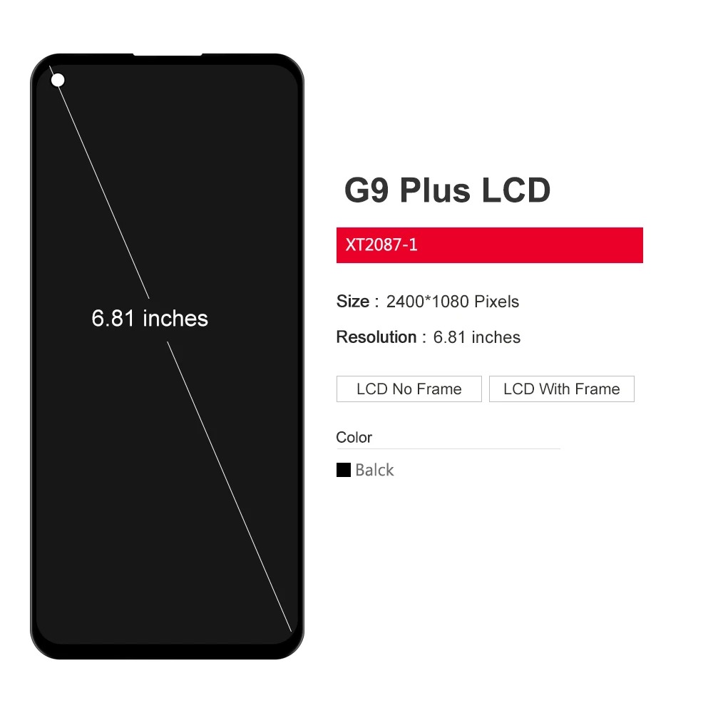 ζ  G9 ÷ LCD ÷ ġ ũ Ÿ ,   XT2087-1 ÷, 6.81 ġ