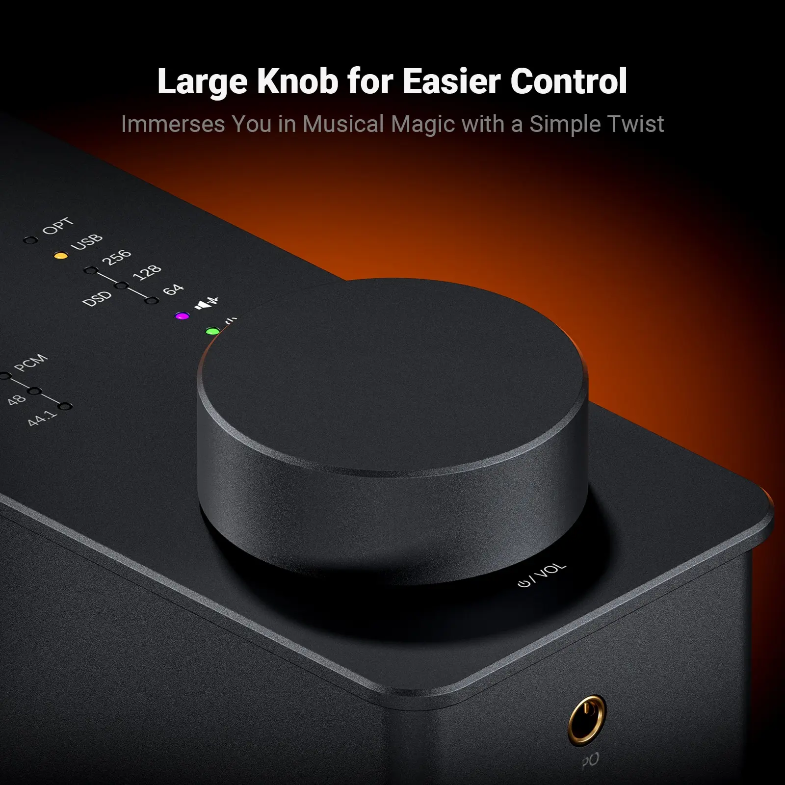 ほぼ新品　Fosi Audio DAC SK02 Fosiオーディオ-多機能無限ノブ、デスクトップdac、ヘッドフォンアンプ