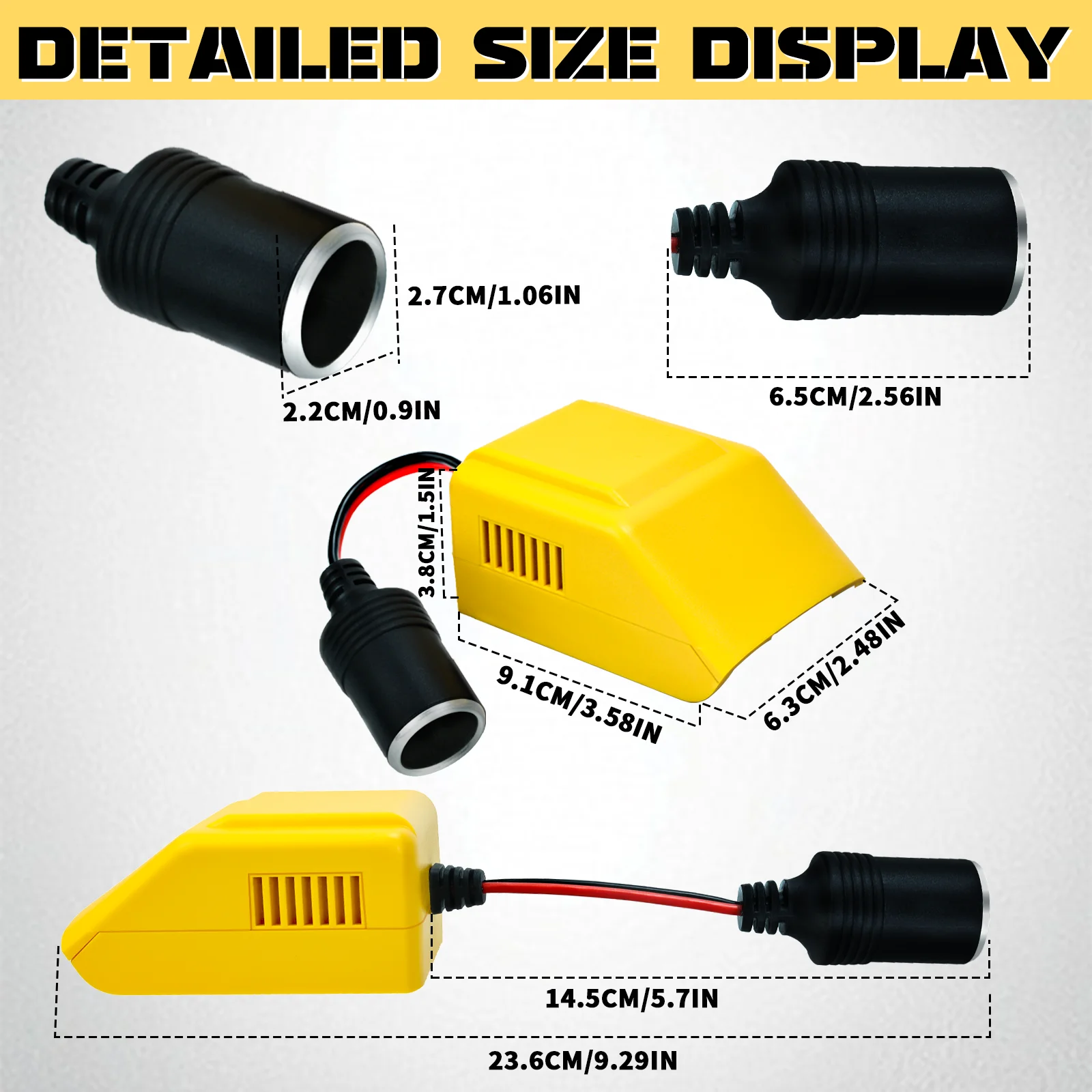 For Dewalt 20V Battery to 12V Battery Step Down Adapter with
