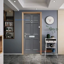  28 Styles Door Sticker Wooden Door Europe Gate Natural Landscape Seaside Scenery Home Decor Living Room Bedroom Self-adhesive 3D 