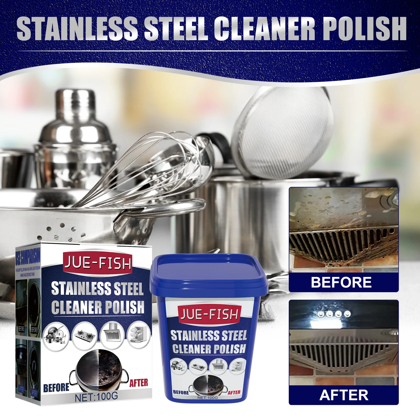 Stainless Steel Cleaner Polish Rust Removal Agent