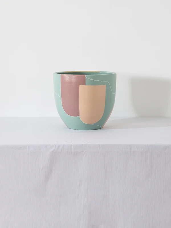 

EWP Saturn Ceramic Shape Patterned Modern Handmade Special Design Ceramic Flowerpot