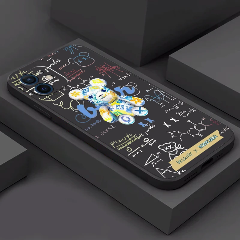 Модный Роскошный чехол для телефона с медведем iPhone 11 12 Pro MAX Mini 13 6 6S 7 8 Plus X XS XR SE 2020