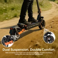 Trottinette électrique pliable NFC Fynzo S11 1100W 15.6Ah Vitesse maximale 45 km/h Double suspension Pneus tubeless 10 pouces Autonomie 60 km Fourche de suspension avant 5