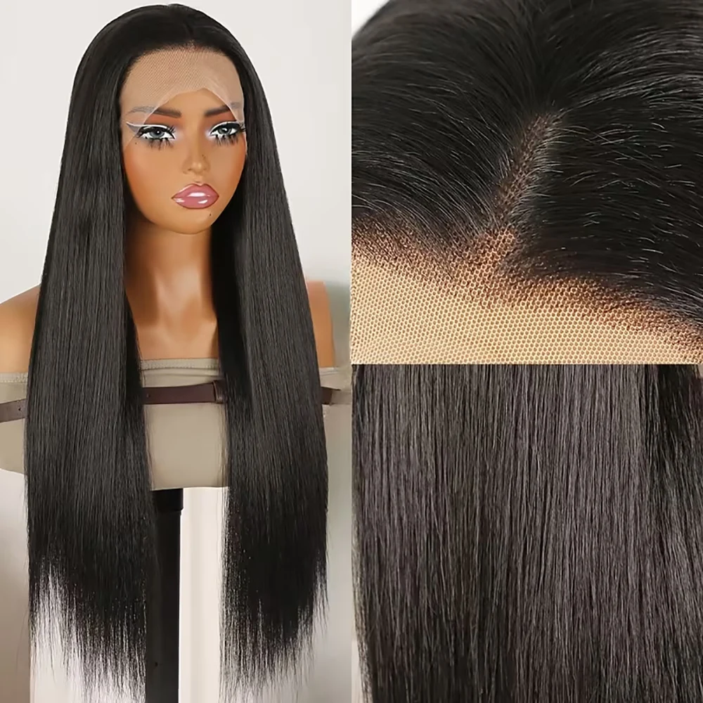 Long Straight Human Hair Wig - Natural Elegance