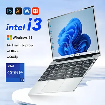 FUCHU Laptops Intel Core i3-6100U 16GB RAM 512GB 1TB 2TB SSD Windows 11 Laptop 14.1 Inch Business Study Ofice Desktop Notebook