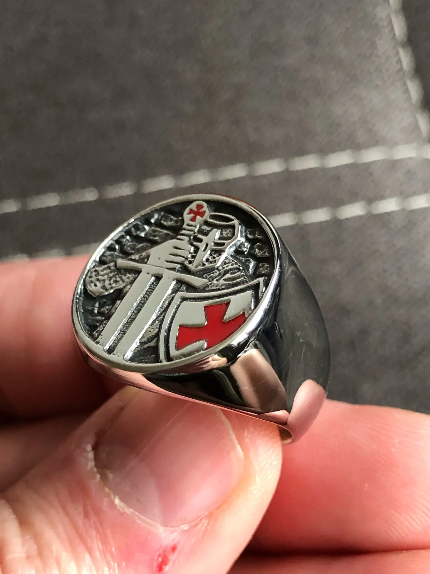 Knights Templar Crusader Ring | Stainless Steel Men’s Signet