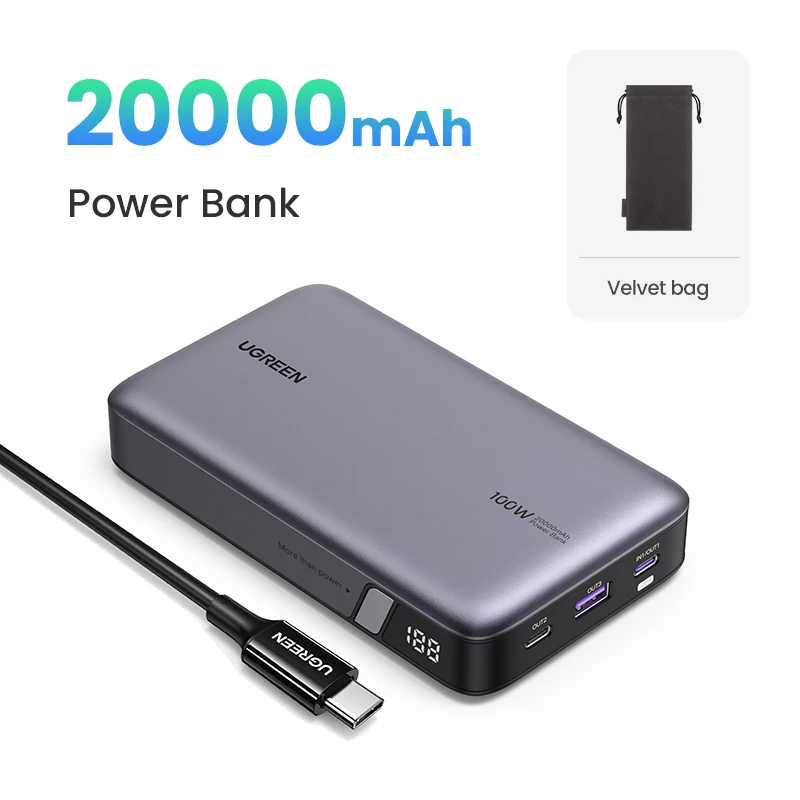 Power on the GO! - UGREEN 100W 20000mAh Power Bank 