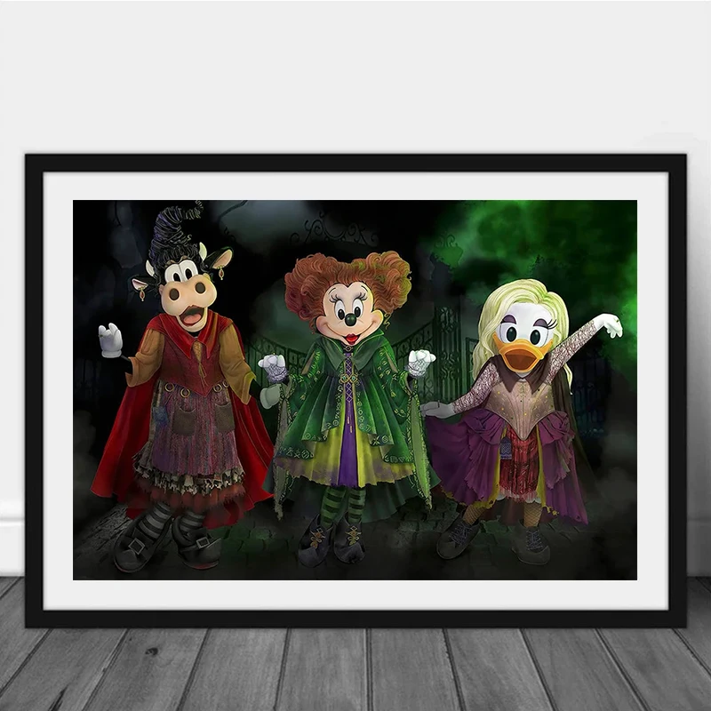 Disney Cruise Line Concept Art Hocus Pocus Halloween High Seas Poster Print Disney Magic Kingdom Canvas Painting Wall Art