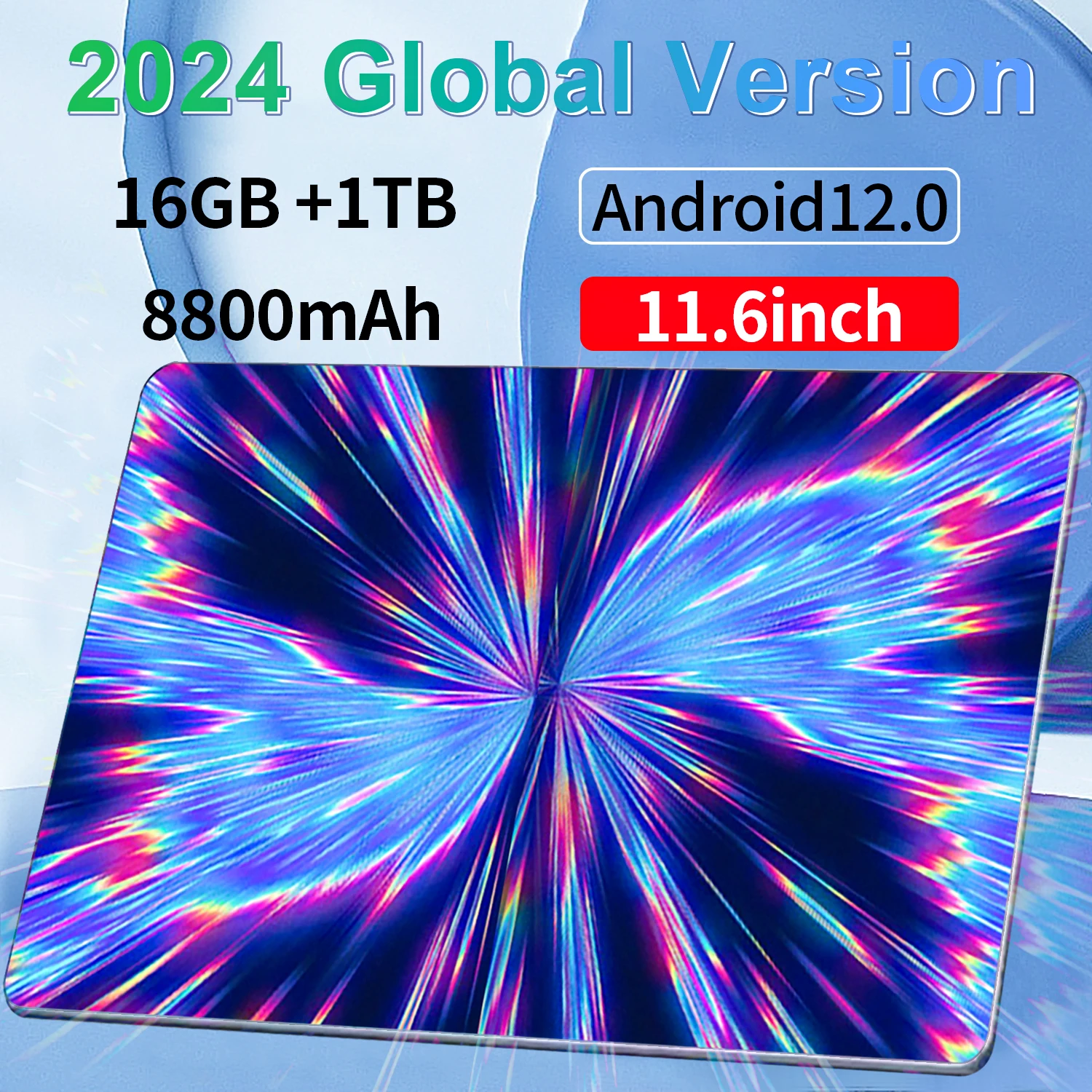 2024 Tablet Android 12.0 Brand New 11.6 inch 16GB RAM 1TB ROM Tablet 16MP 32MP 8800mAh 10Core WIFI Bluetooth Network Tablet global firmware s18 tablet pc 8 1 inch 8800mah google play wps office wifi gps android 11 12gb ram 512gb rom 32mp camera 10 core