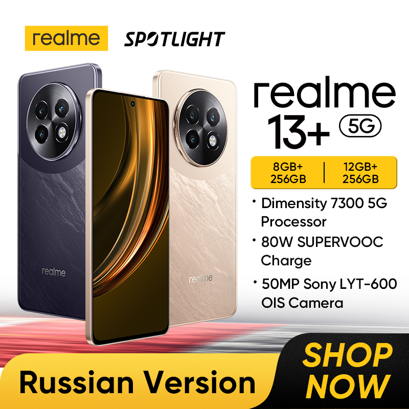 [World Premiere]realme 13 Plus 5G Smartphone Dimensity 7300 Energy Chipset 80W Charge 5000mAh Battery 50MP Sony OIS Camera NFC