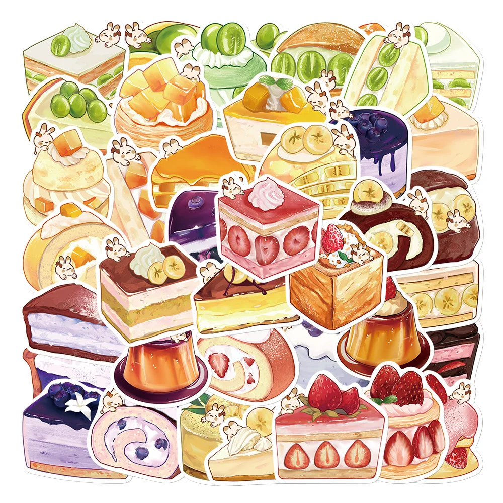 

10/30/40PCS Cute Fruit Cake Stickers Graffiti Decals DIY Laptop Phone Notebook Fridge Waterproof Creative Sticker Girl Kids Toys