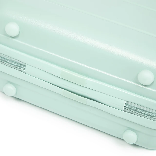 Ensemble de bagages à roulettes ABS 2 pièces 14''/19'' avec serrure à combinaison et trousse de toilette 14'' (Vert) 1