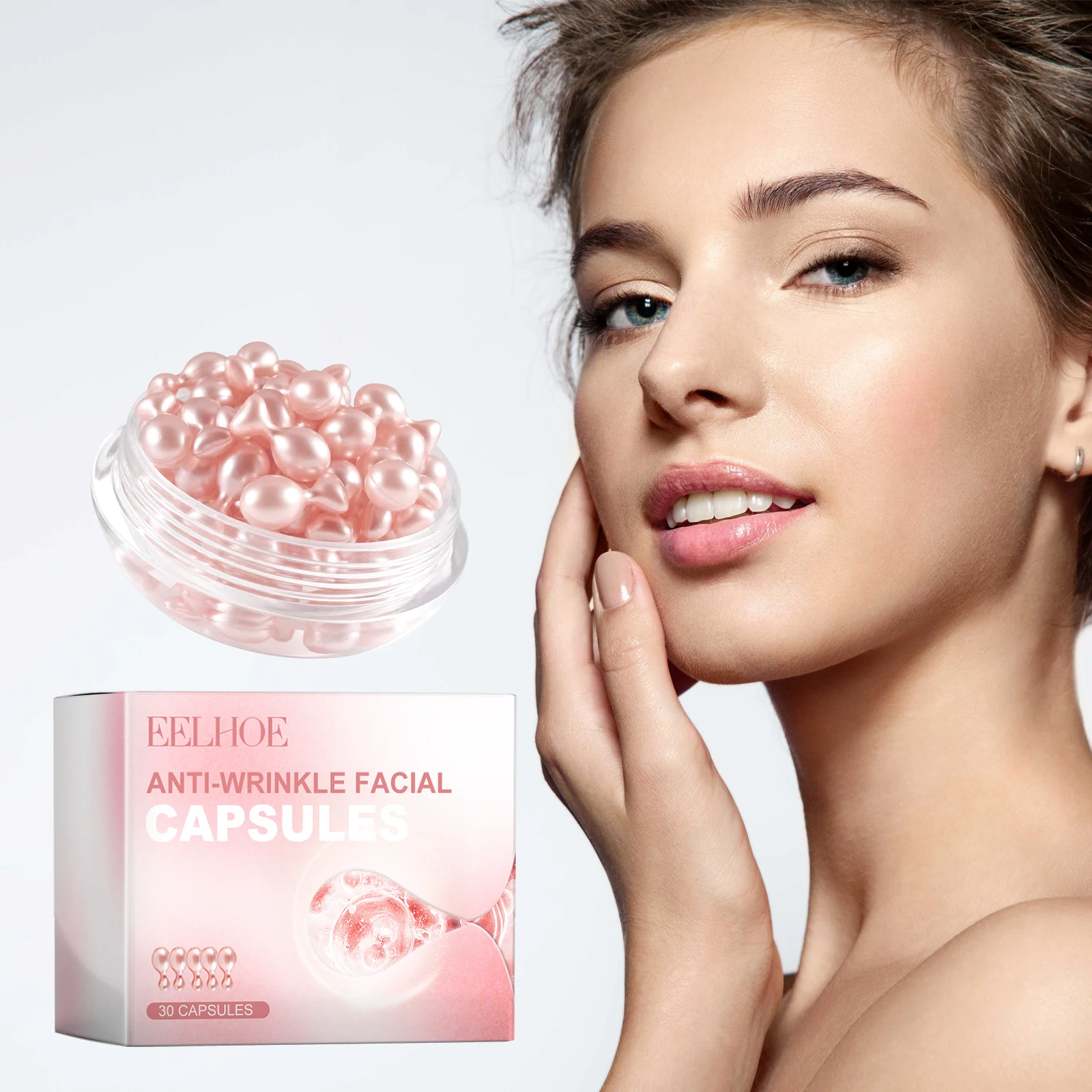 EELHOE Repair Face Serum Capsule Fade Fine Line Anti Wrinkle Essence Firming Face Serum Moisturize Face Rejuvenation Serum 30PCS 4