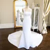 Civil Mermaid Wedding Dress Cross strap Back Square Collar 2025 Luxury Bridal Gown Women Vestidos De Novia Customized 1
