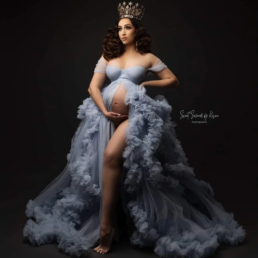 Ruffles Maternity Robes for Photoshoot VMR21 main image 1