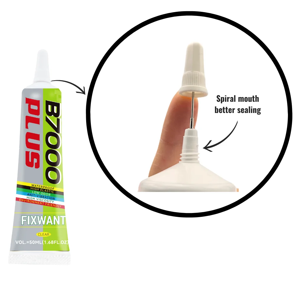FIXWANT 투명 접촉 전화 수리 접착제, 범용 유리 플라스틱, DIY 다이아몬드 원단 접착제, 15ml, 50ml, 110ml