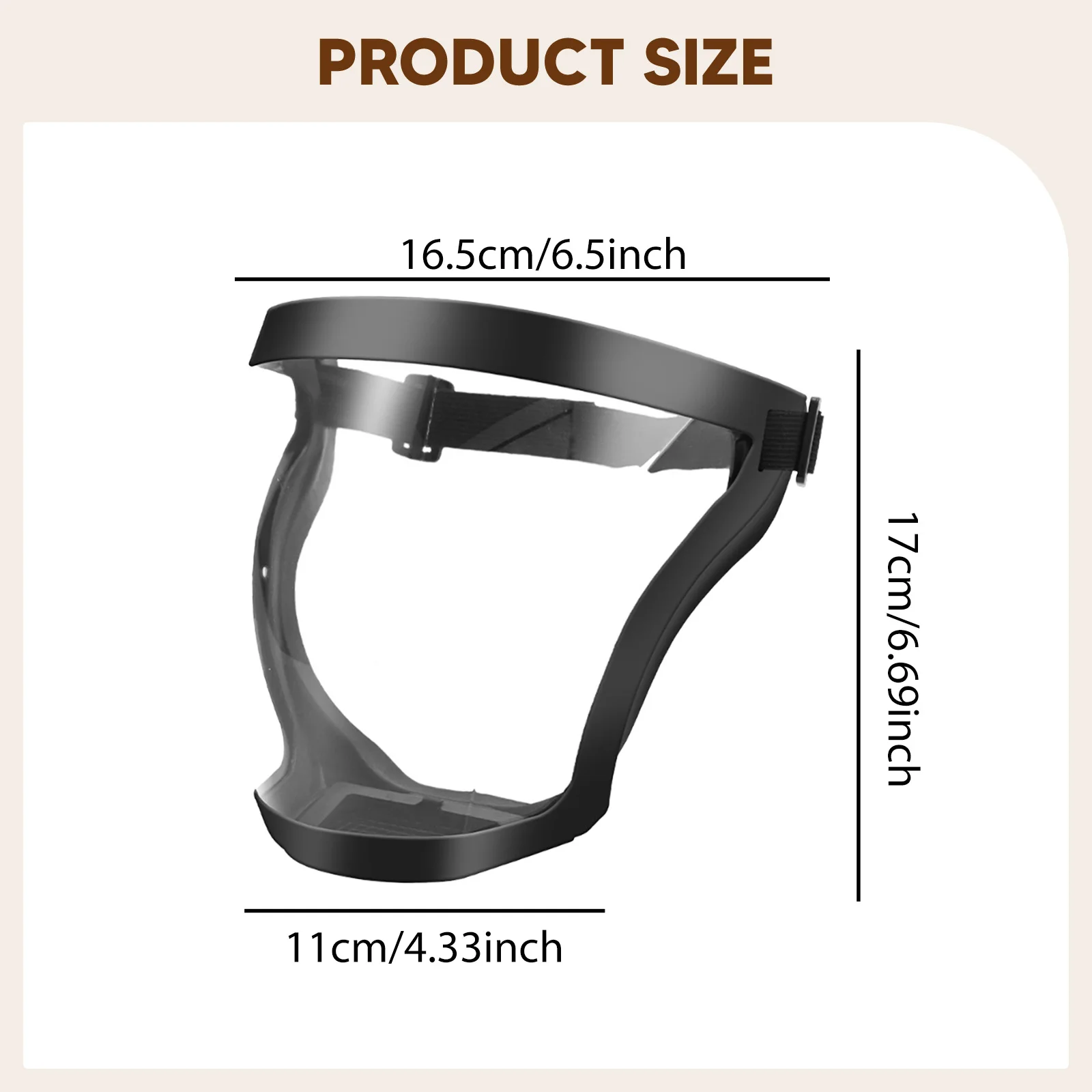 Full Face Shield Attachment with Flip-Up Metal Mesh Visor for Gardening and Weeding Protection