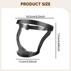 Full Face Shield Attachment with Flip - Up Metal Mesh Visor for Gardening and Weeding Protection (Black A)