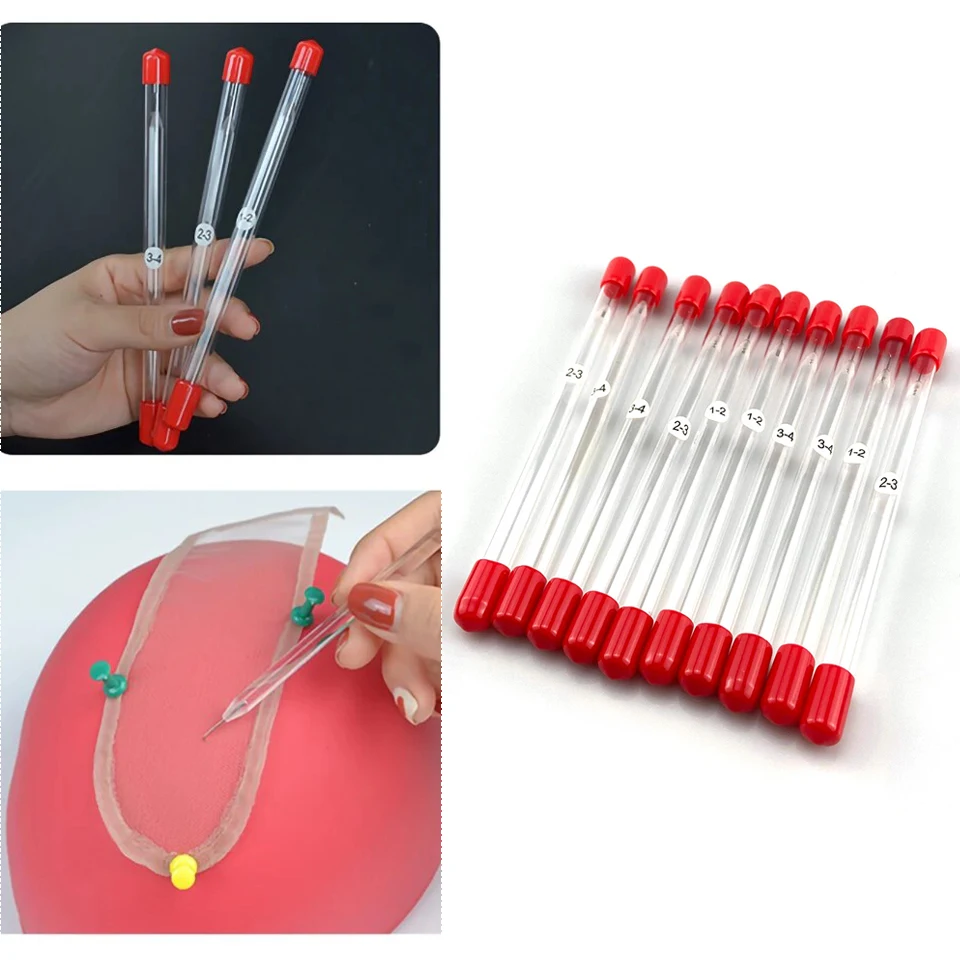 

Ventilating Needle With Copper/Transparent acrylic/Crystal Long Handle For Lace Frontal Wigs Top Making Tool Crochet Hook