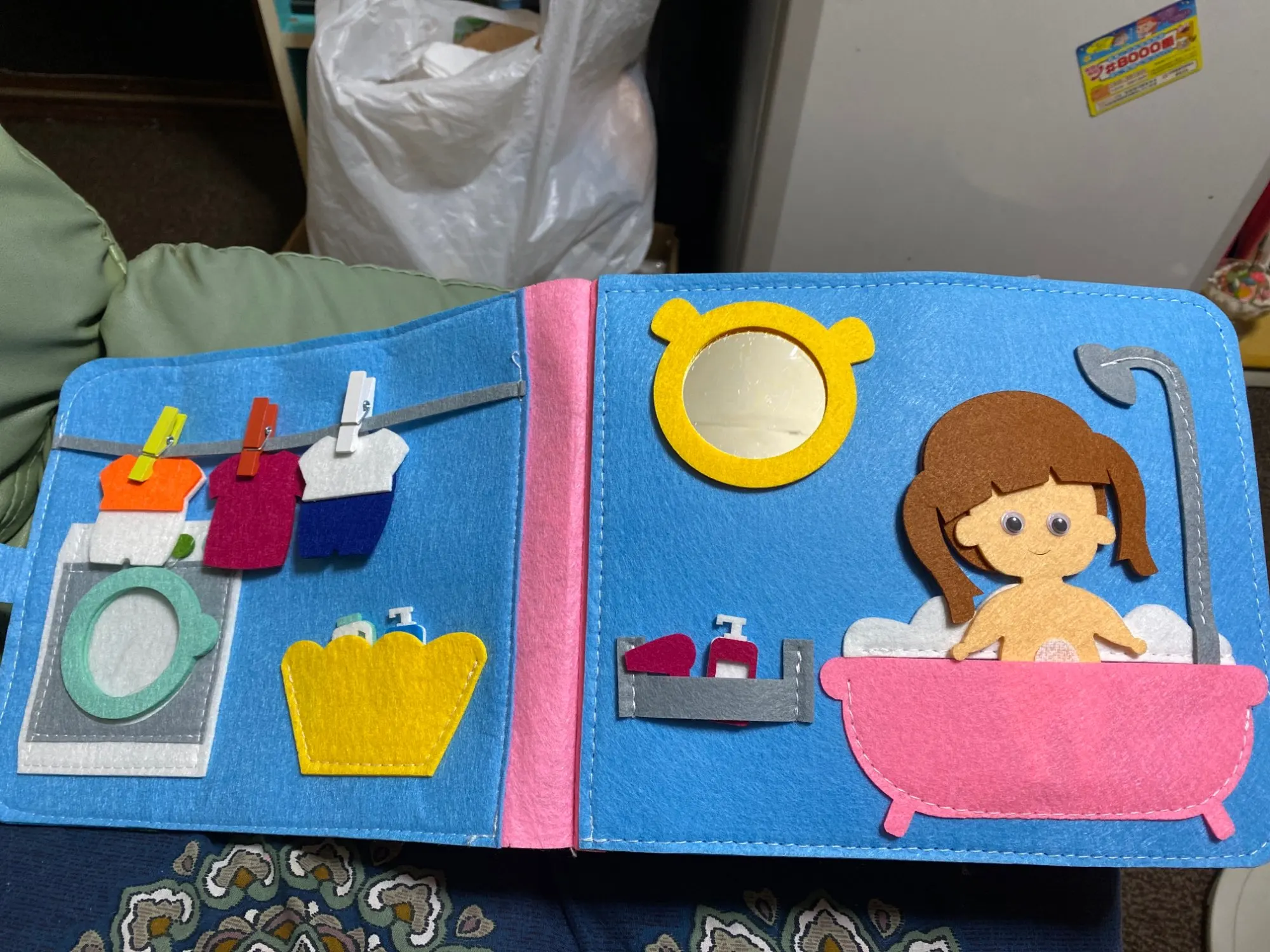 Felt Baby Quiet Book, Montessori Toddlers Felt Busy Board Book, 3D Bab