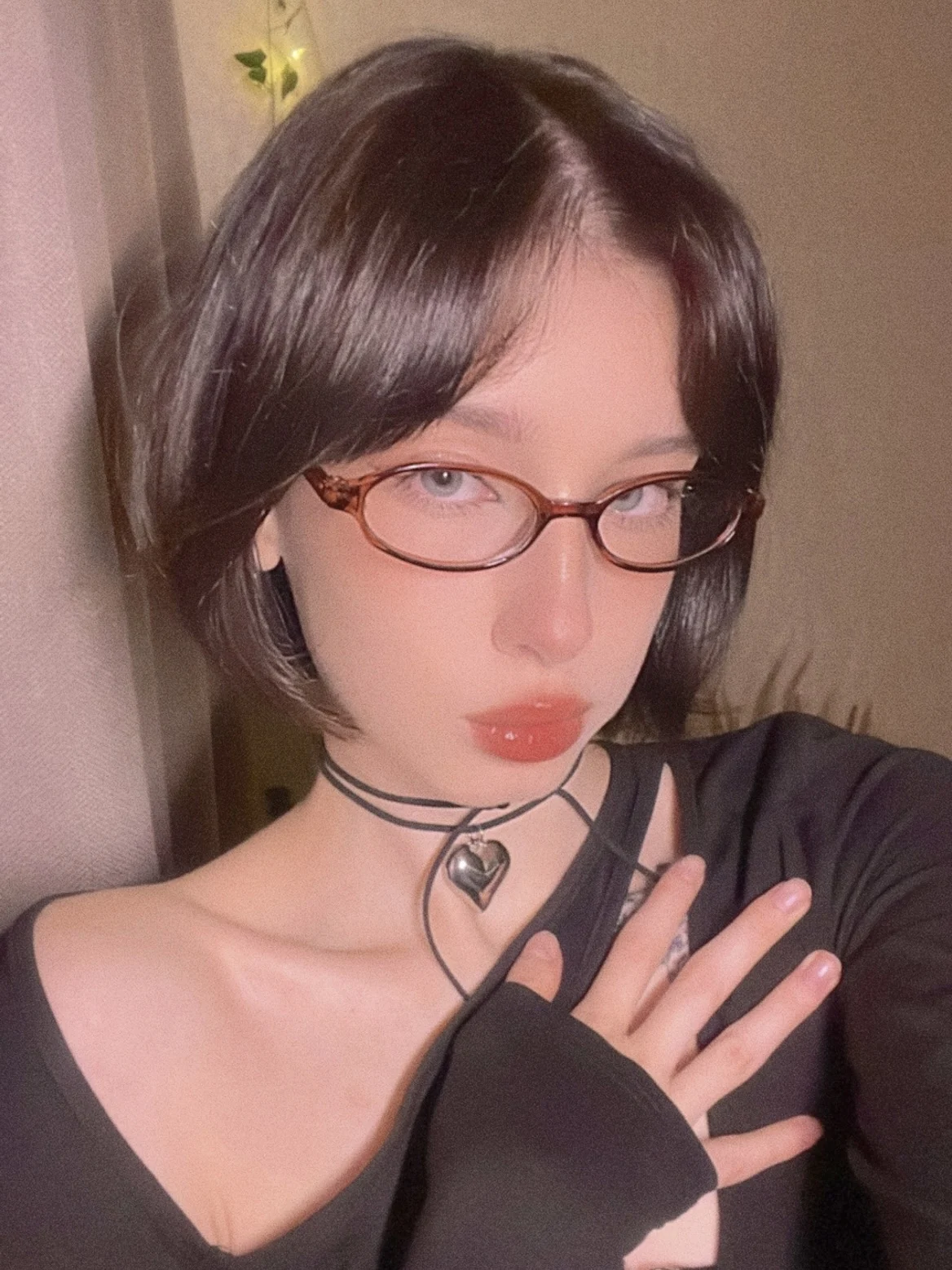 Retro Oval Glasses Women Girls Y2K Red Green Frame Glass Eyewear Decorative Computer Anti-blue Eyeglasses with Seaside Driving photo review