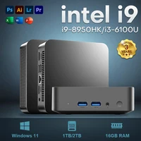 2026 Portable Mini PC Gamer Intel Core i9 8950HK i3 6100 Windows 11 Mini Computer 16GB RAM 512GB 1TB SSD 4K HD Gaming Desktop PC