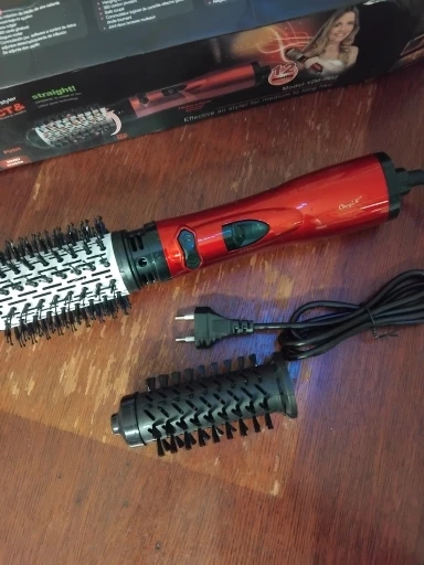 Valentine Gift Hair Curler Straightener Electric Hair Brushes Hot Comb Professional Curling Iron Heated Anti-Scald Thermal Brush photo review