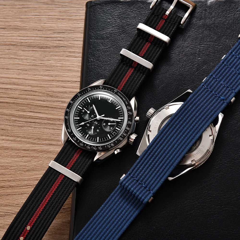 Ribbed Nylon Canvas Watch Strap - Universal Men's Sport Bracelet