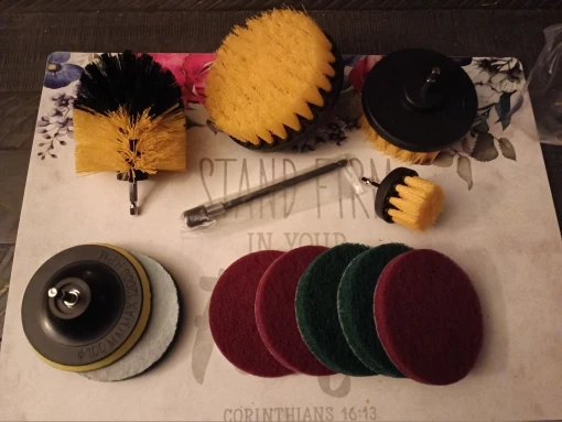 Power Scrub 12-Piece Set: Versatile Electric Drill Brush Heads for Effortless Cleaning photo review