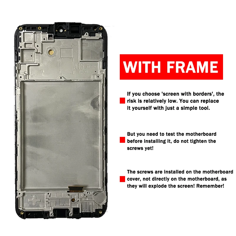 Super AMOLED A15 Display For Samsung A15 4G SM-A155F LCD Display Touch Screen Digitizer For Samsung A15 5G SM-A156B LCD Frame