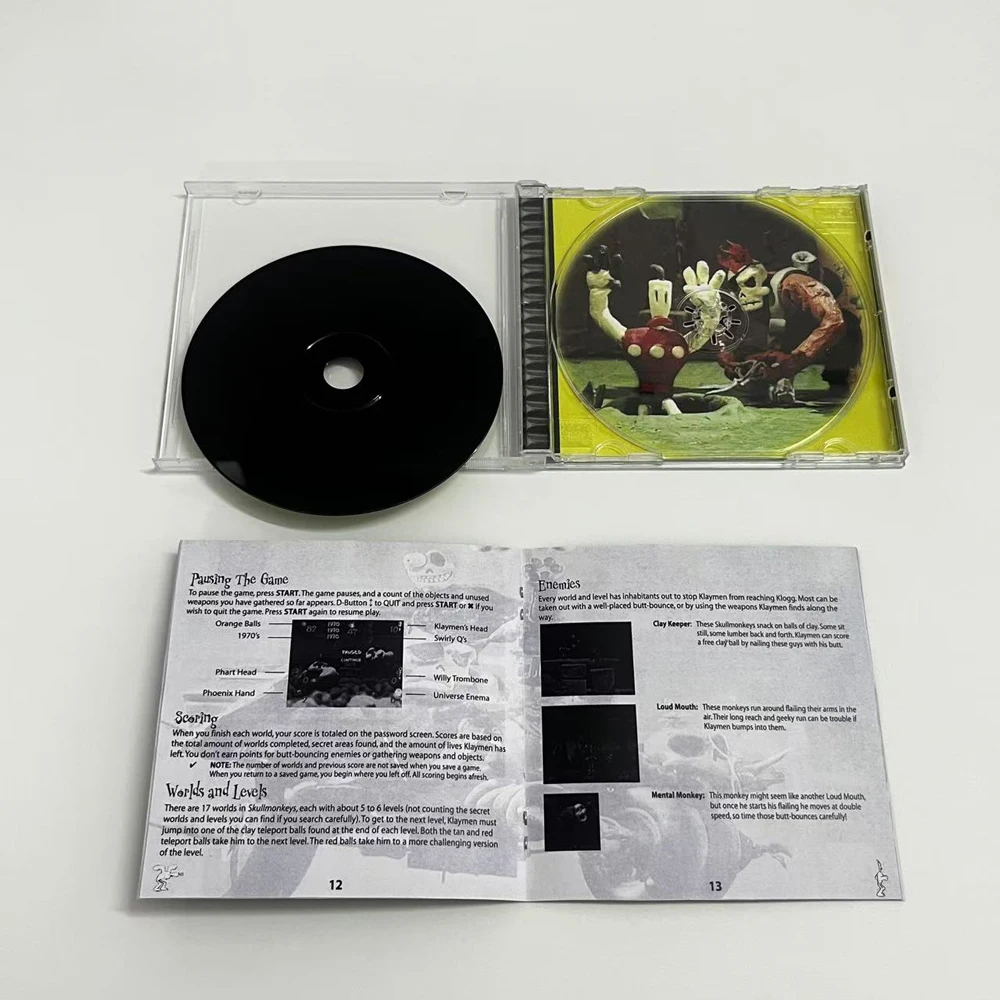 Skullmonkeys For PS1 Copy CD Game With Manual NTSC U/C