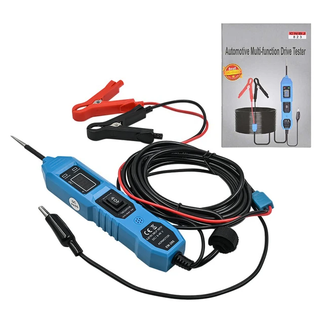 عالمي اختبار الدوائر الكهربائية للسيارات ، اختبار النظام الكهربائي للسيارة ، مجموعة مسبار الطاقة الجهد ، شاشة رقمية ليد ، 6 فولت-48 فولت