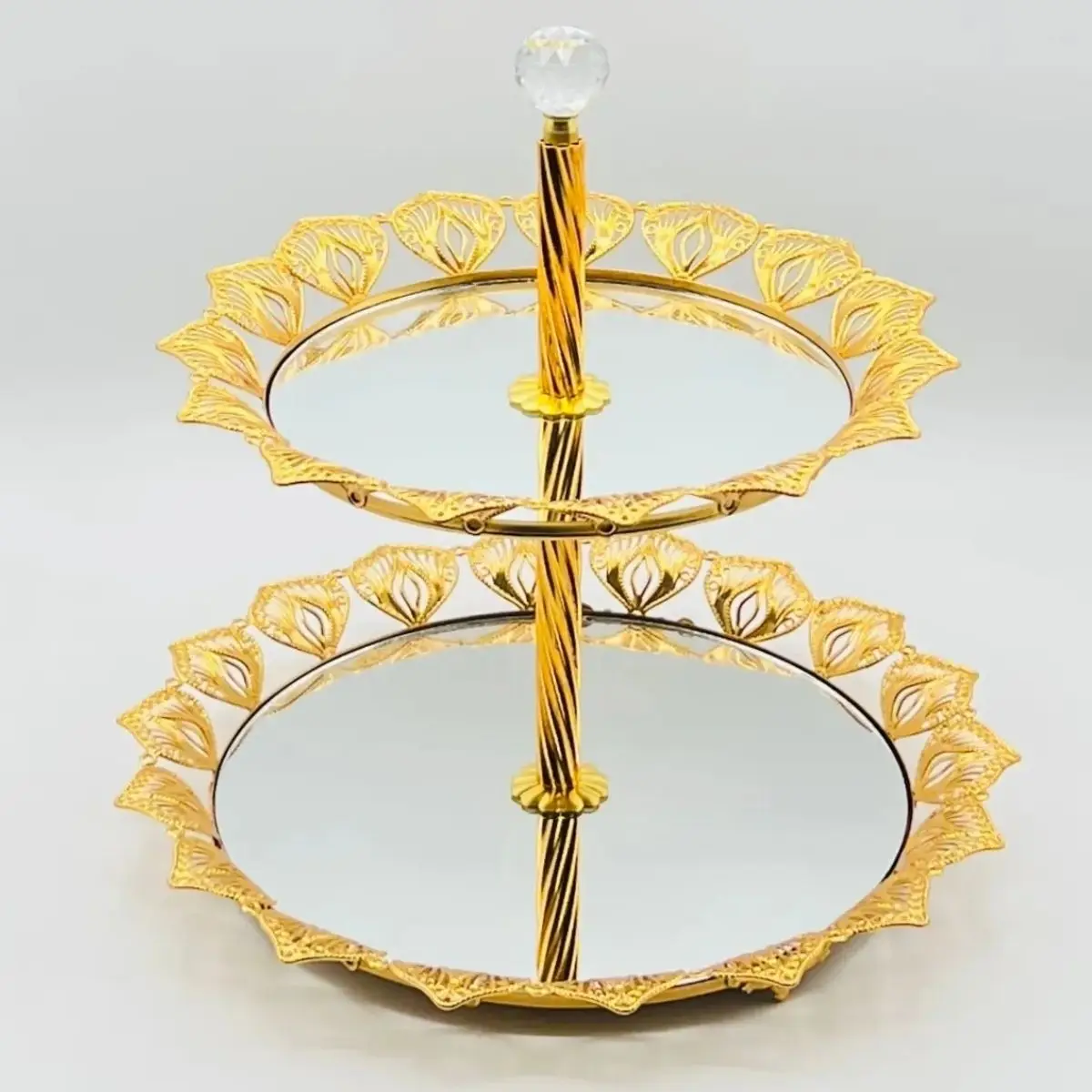 

Зеркальные двухуровневые сахарные и шоколадные чаши, стильные декоративные подносы из нержавеющей стали золотого и серебряного цвета для особых случаев