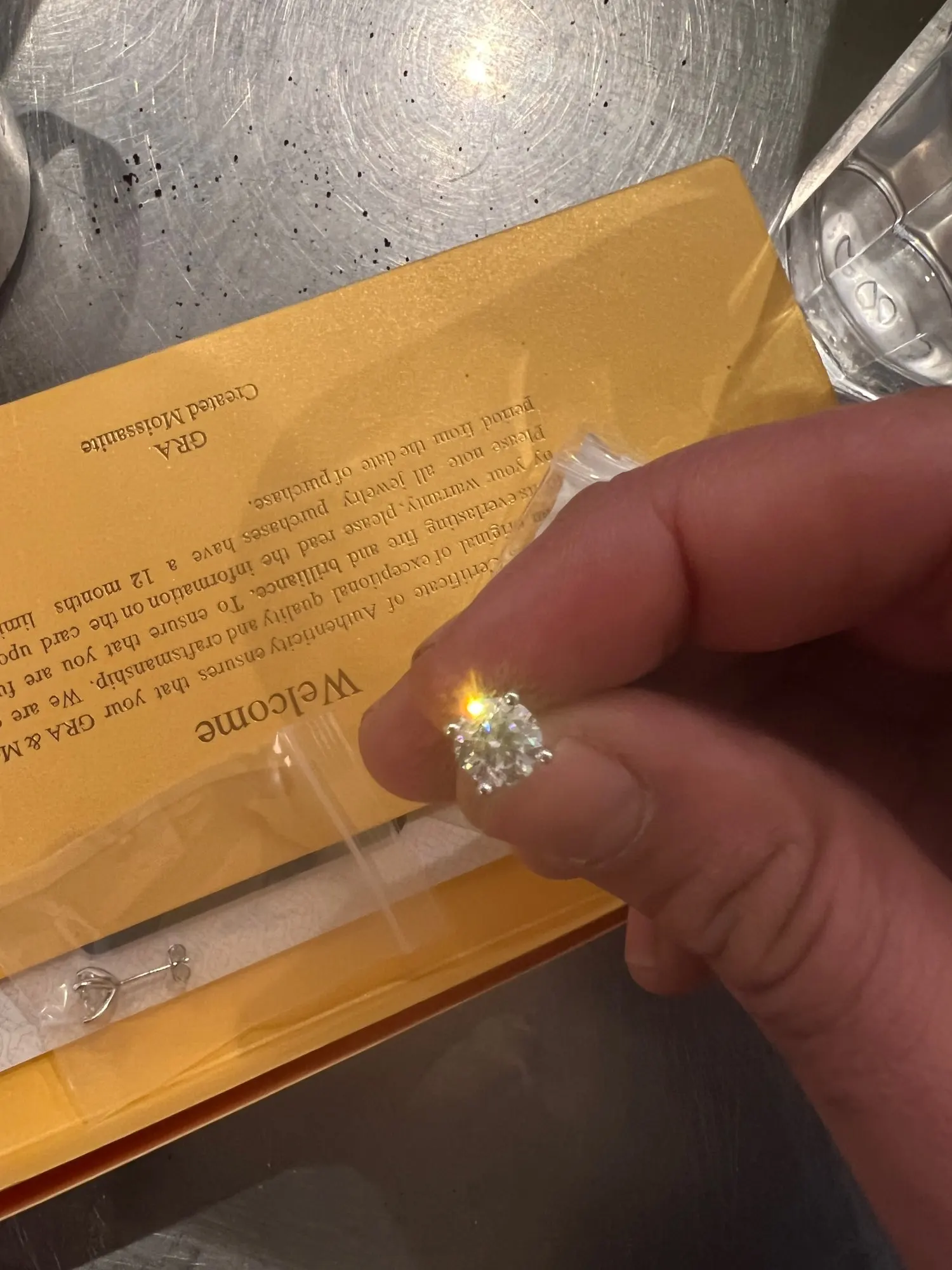 Moissanite Ear Stud Earrings photo review