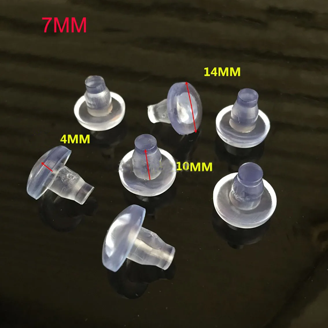 30Pcs 6/7/8mm Round Solid Plastic Seal Plugs Non-Slip Feet Pads Blanking End Caps Seal T Type Stopper Black/White/Transparent